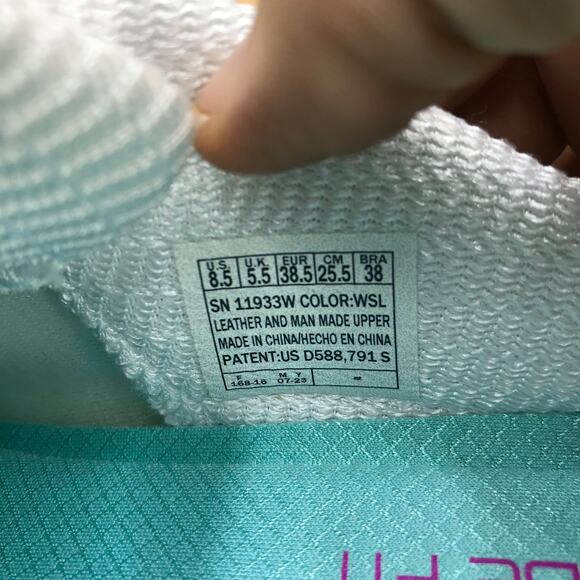 Skechers D'Lites Slip On Mule Sneakers Women 8.5 Wide White Leather Low Top - Picture 6 of 8